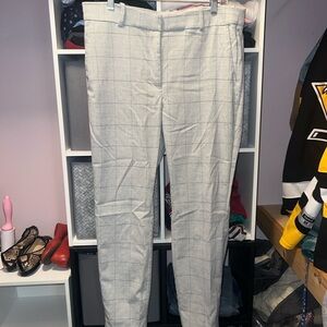 H&M Light Gray Plaid Pants
